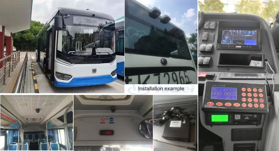 Caso de instalación del sistema de cámara para autobús